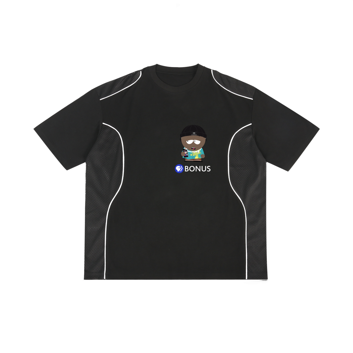 Contrast Piped Panel T-Shirt