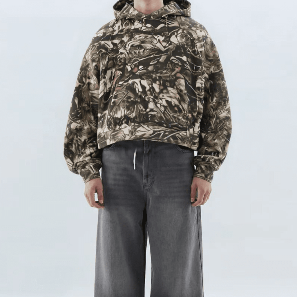 Unisex 100% Cotton French Terry Camo Hoodie（400GSM）