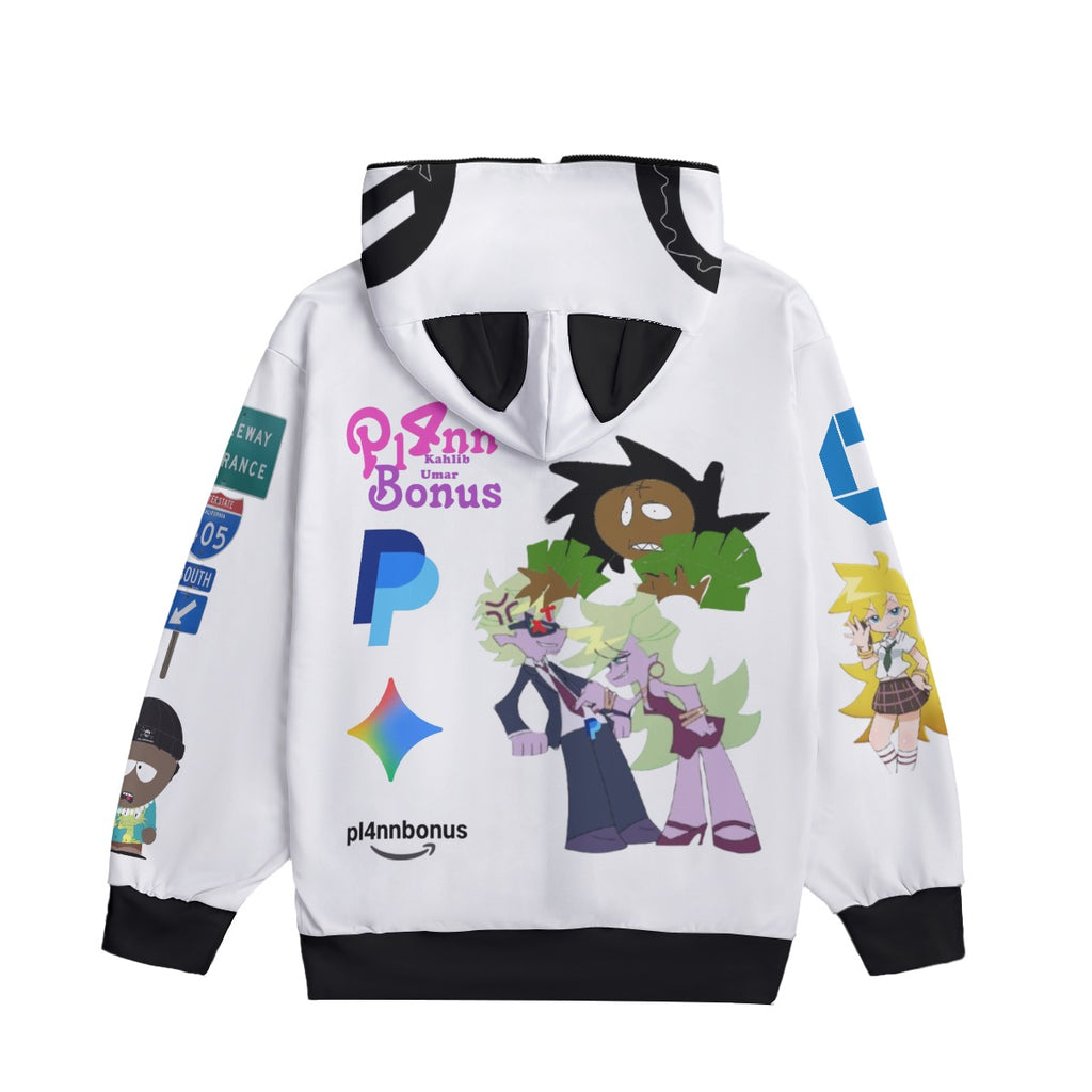 All-Over Print Unisex Pullover Hoodie With Zipper Closure