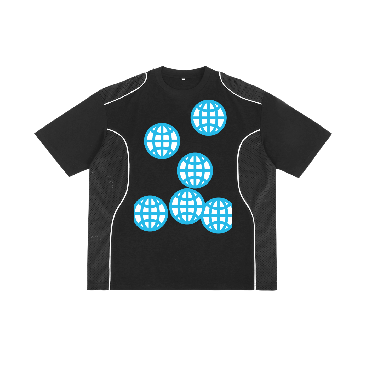 Contrast Piped Panel T-Shirt