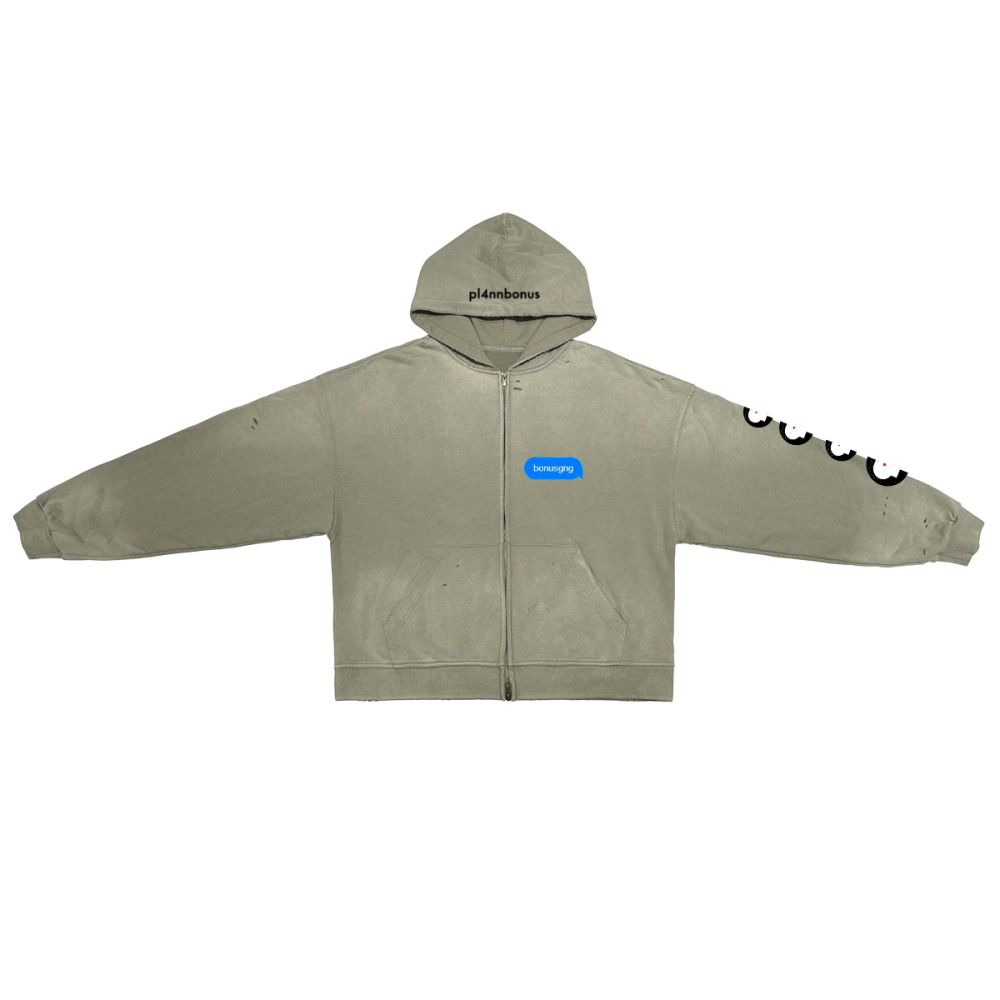 Unisex Washed Distressed Dystopian Streetwear Zip-Up Hoodie(420GSM)