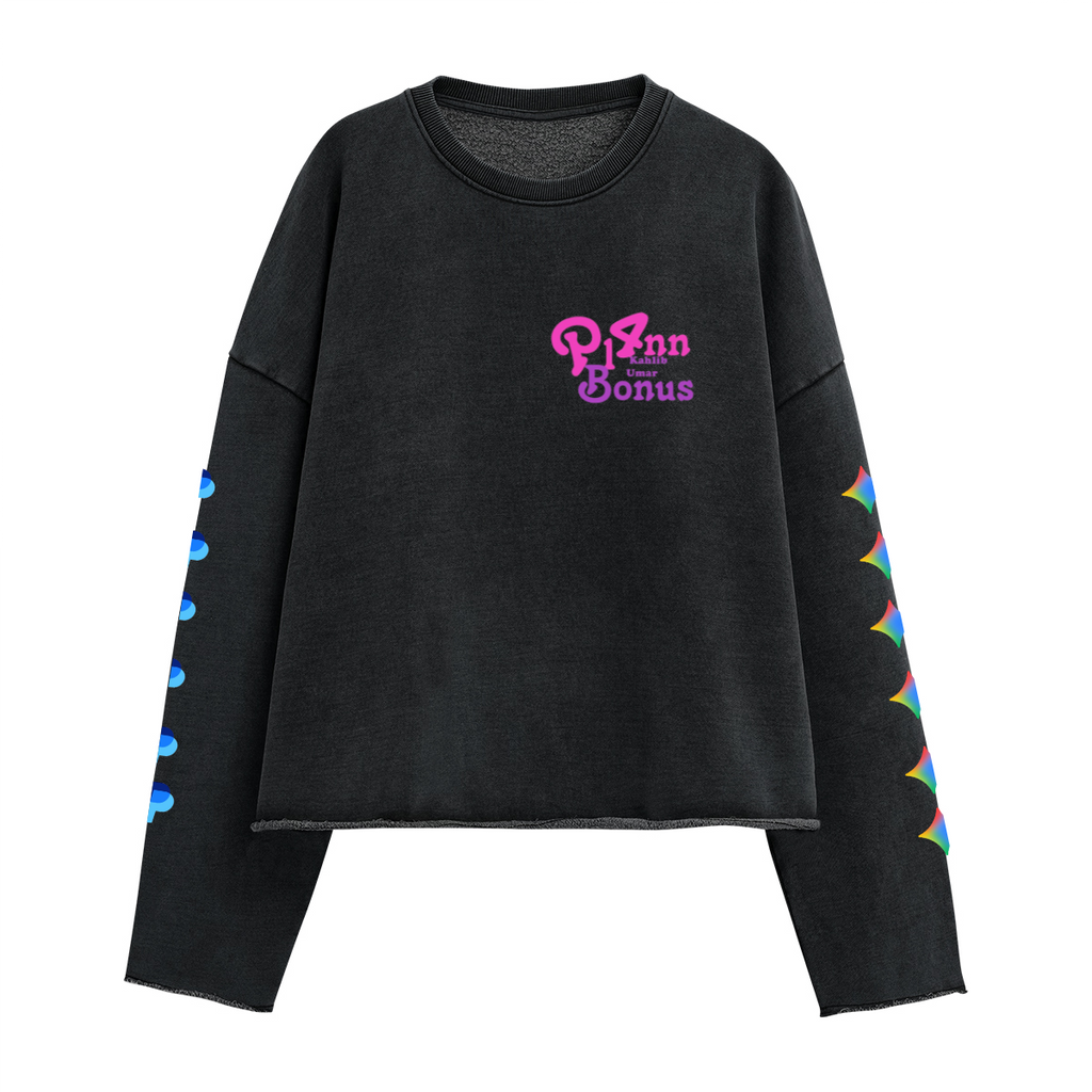 440GSM Unisex Washed Cropped Sweatshirt