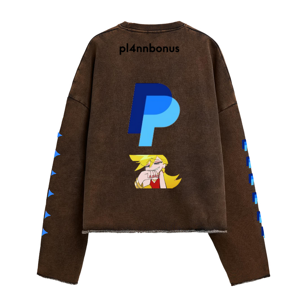 440GSM Unisex Washed Cropped Sweatshirt