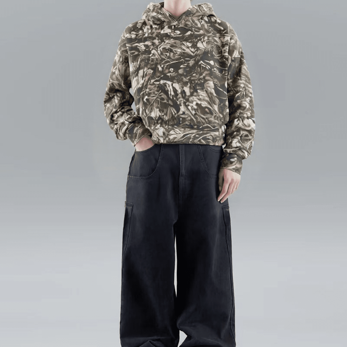 Unisex 100% Cotton French Terry Camo Hoodie（400GSM）