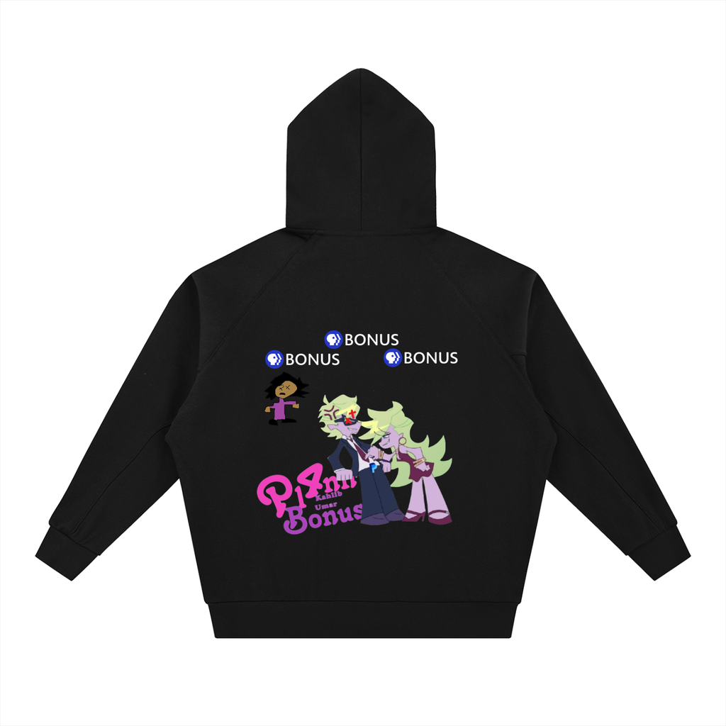 Dolman Sleeve Zip-Through Fleece  Hoodie