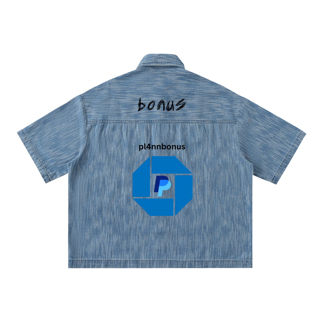 Distressed Wash Short-Sleeve Shirt